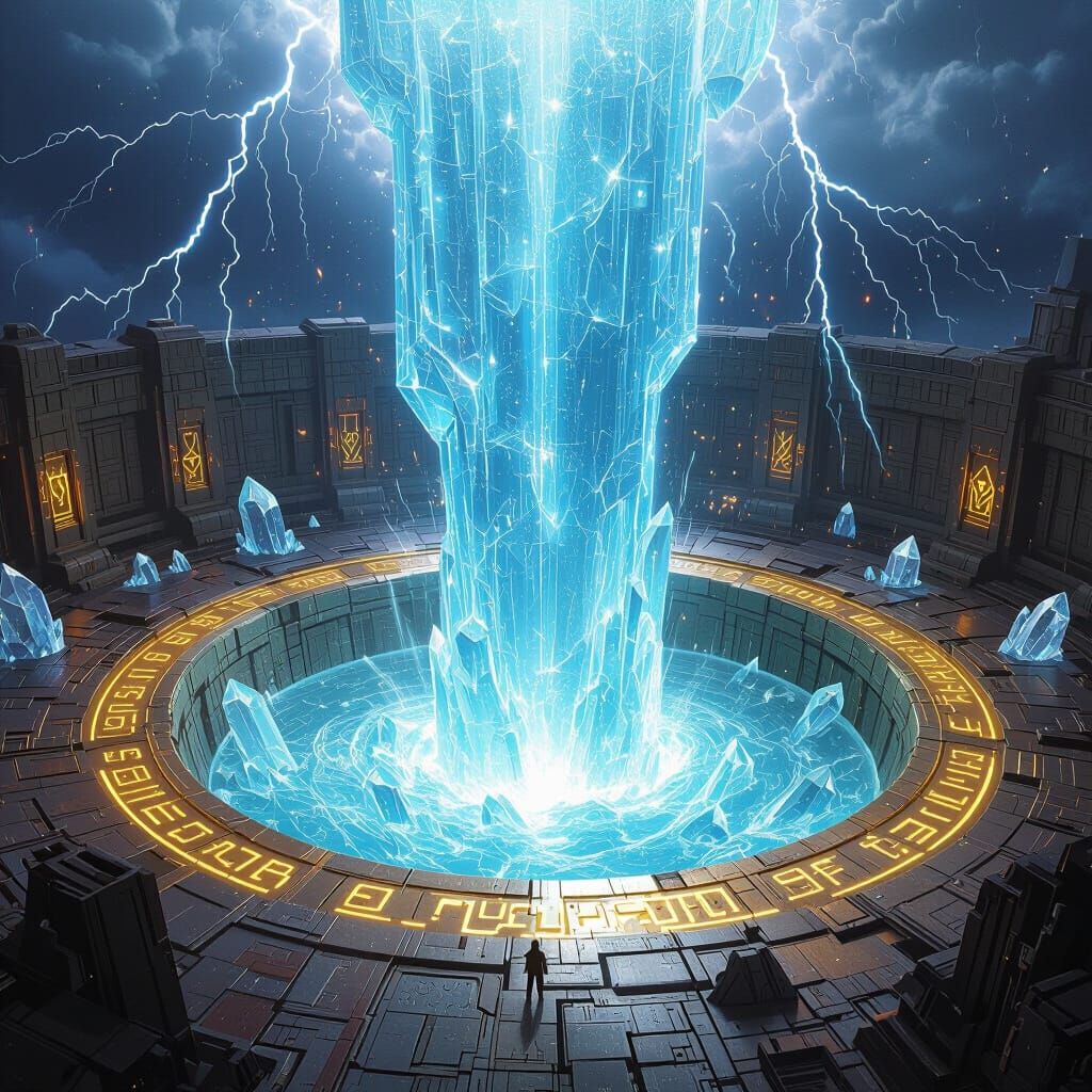 Cybertronian Wellspring Radiating Energy and Sparks