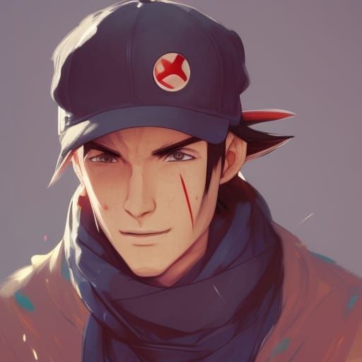 Ash Ketchum as Ninja: Hyperdetailed Digital Portrait