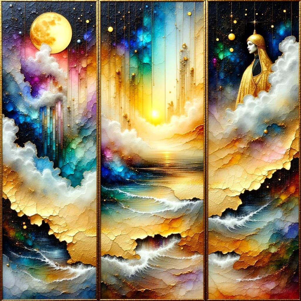 Surrealism Meets the Sublime in a Dreamlike Triptych