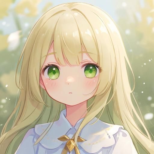 Portrait of a Girl with Green Eyes in Soft Focus