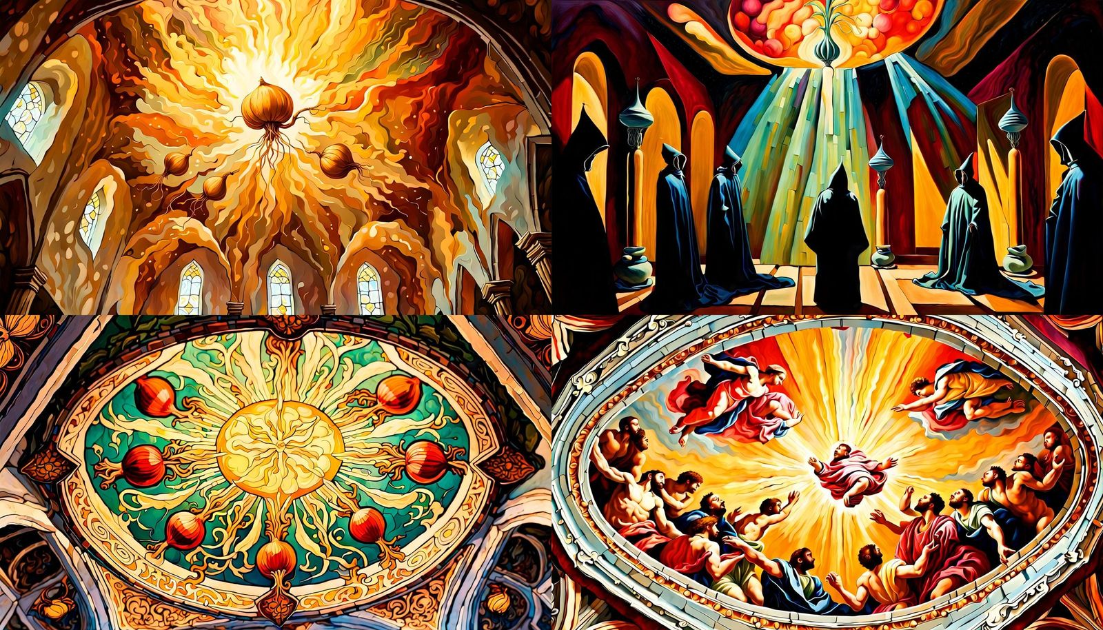 Giant Holy Onion Painting at Garlic Festival