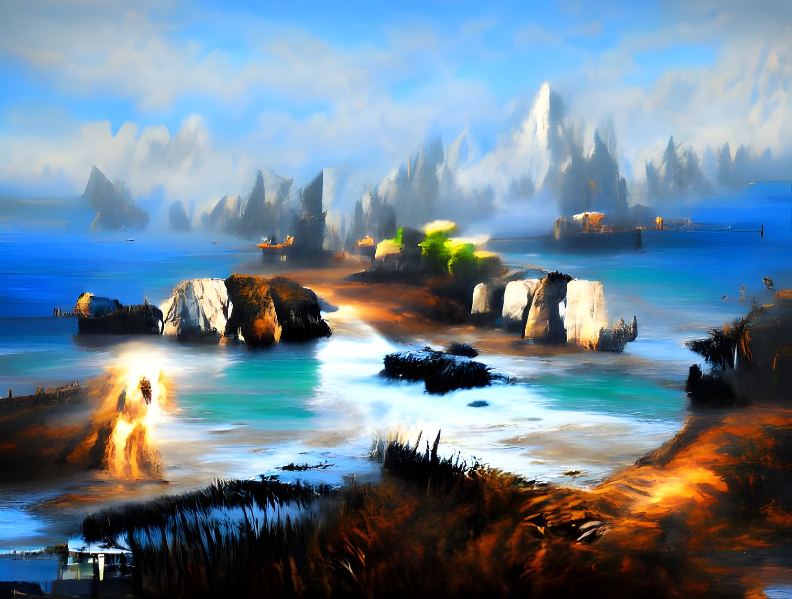 Tranquil Sunset Over a Forgotten Coast