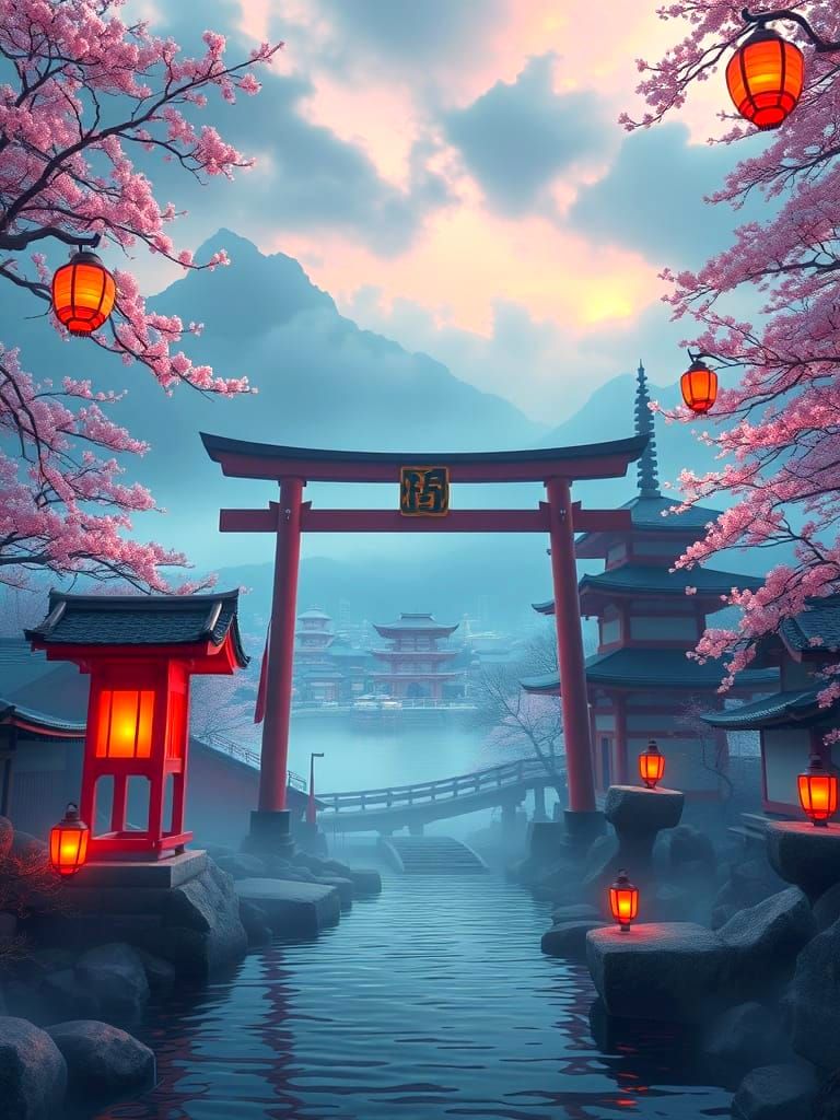 Vibrant Japanese Culture in 8K Concept Art