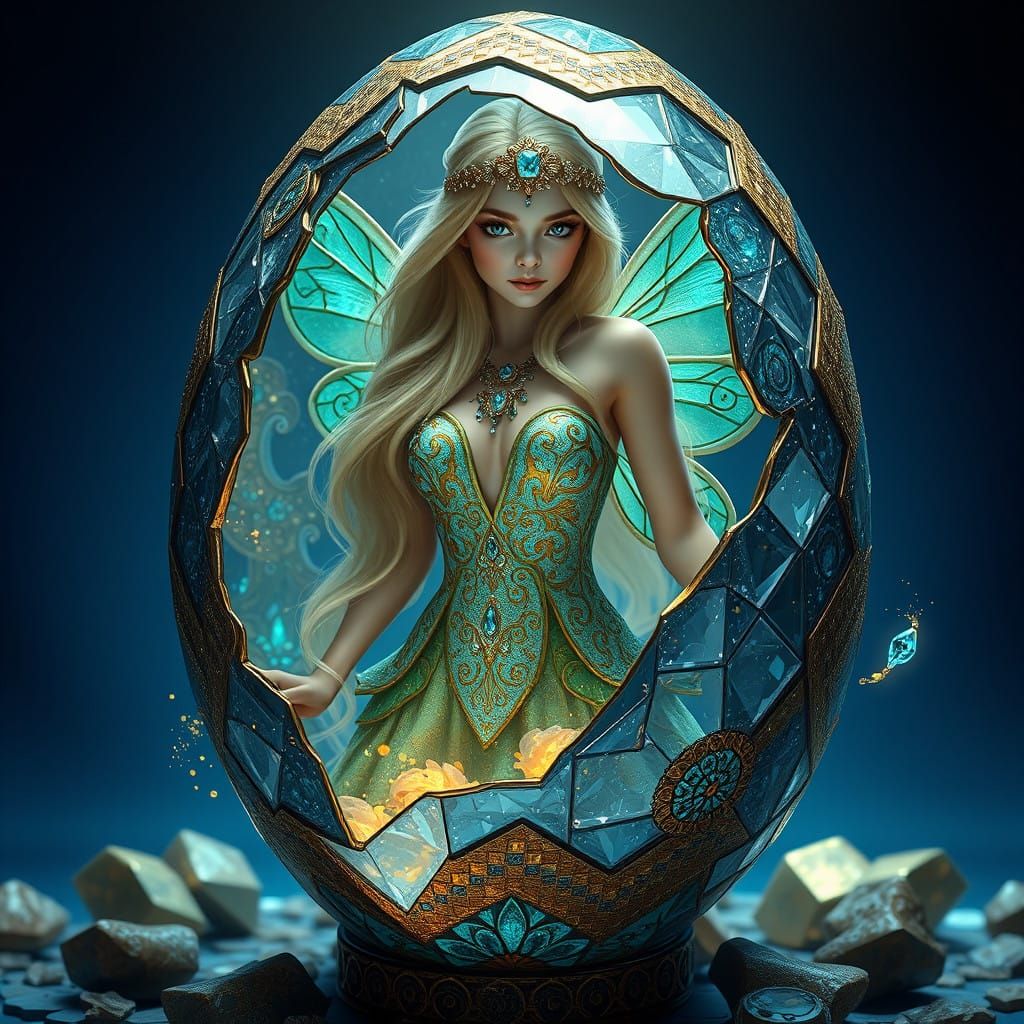 Enchanted Fairy Escapes Opulent Glass Prison