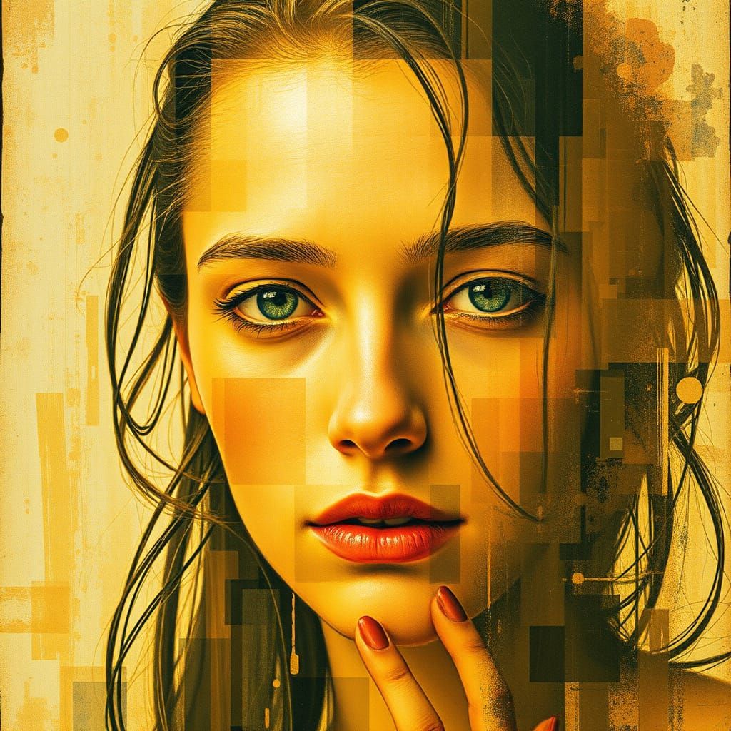 Surreal Double Exposure Masterpiece in Neo-Fauvist Style