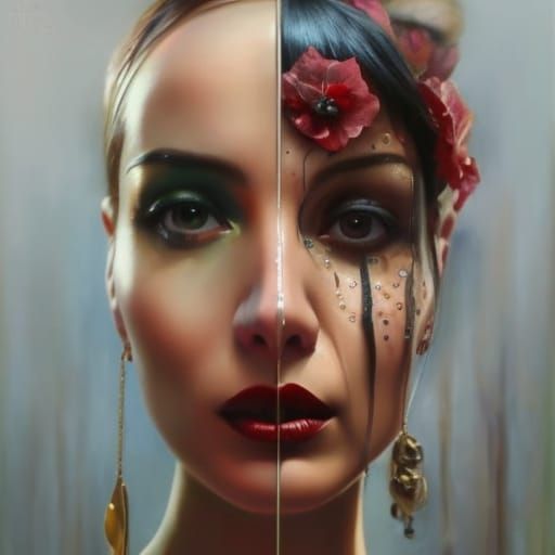 Horrific Surrealism in Oil Painting Style