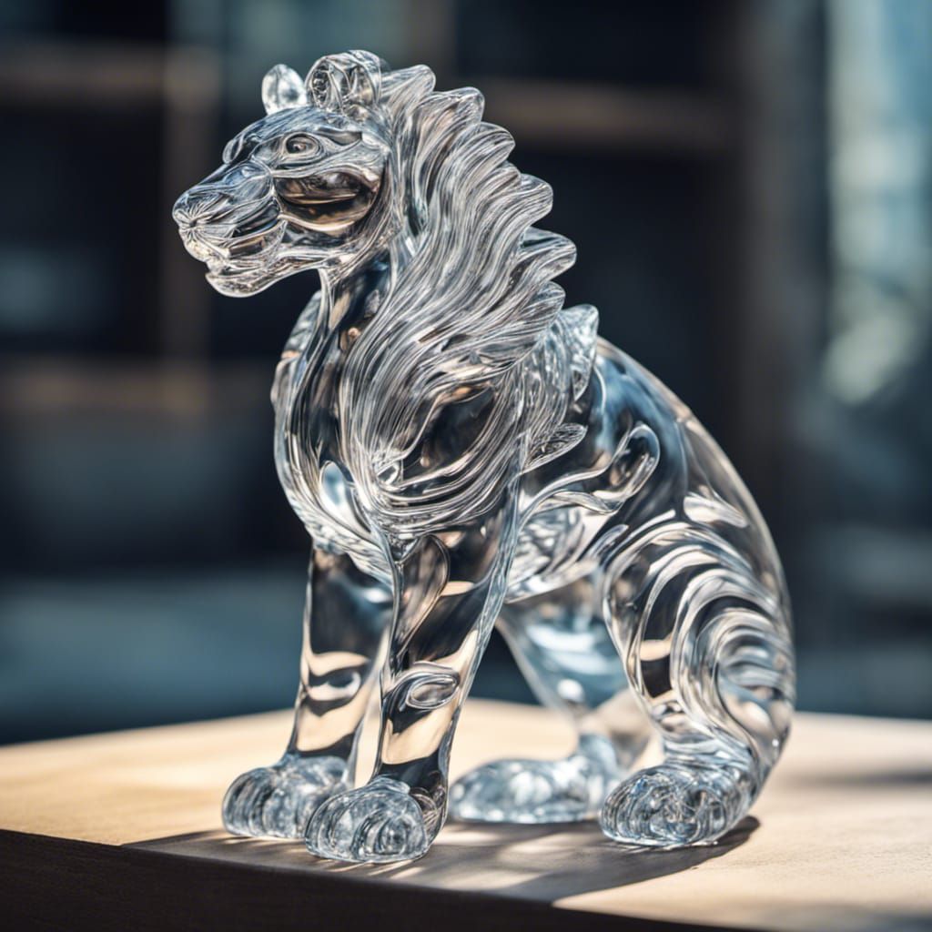 Hyperrealistic Glass Animal Creation in HDR