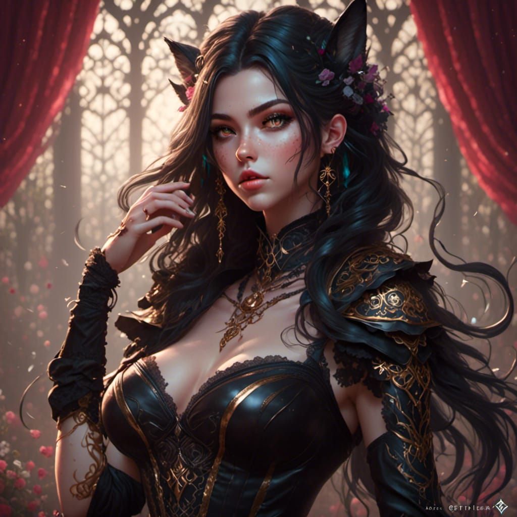 Vibrant Vixen Dominator in Lace and Leather