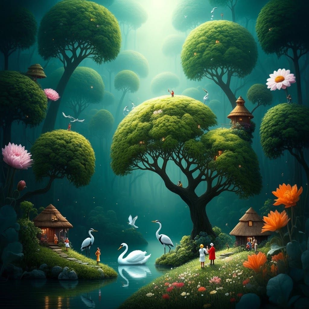 Miniature People in a Colossal Wonderland