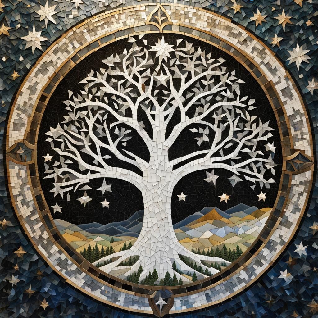 White Tree of Gondor Mosaic in HDR