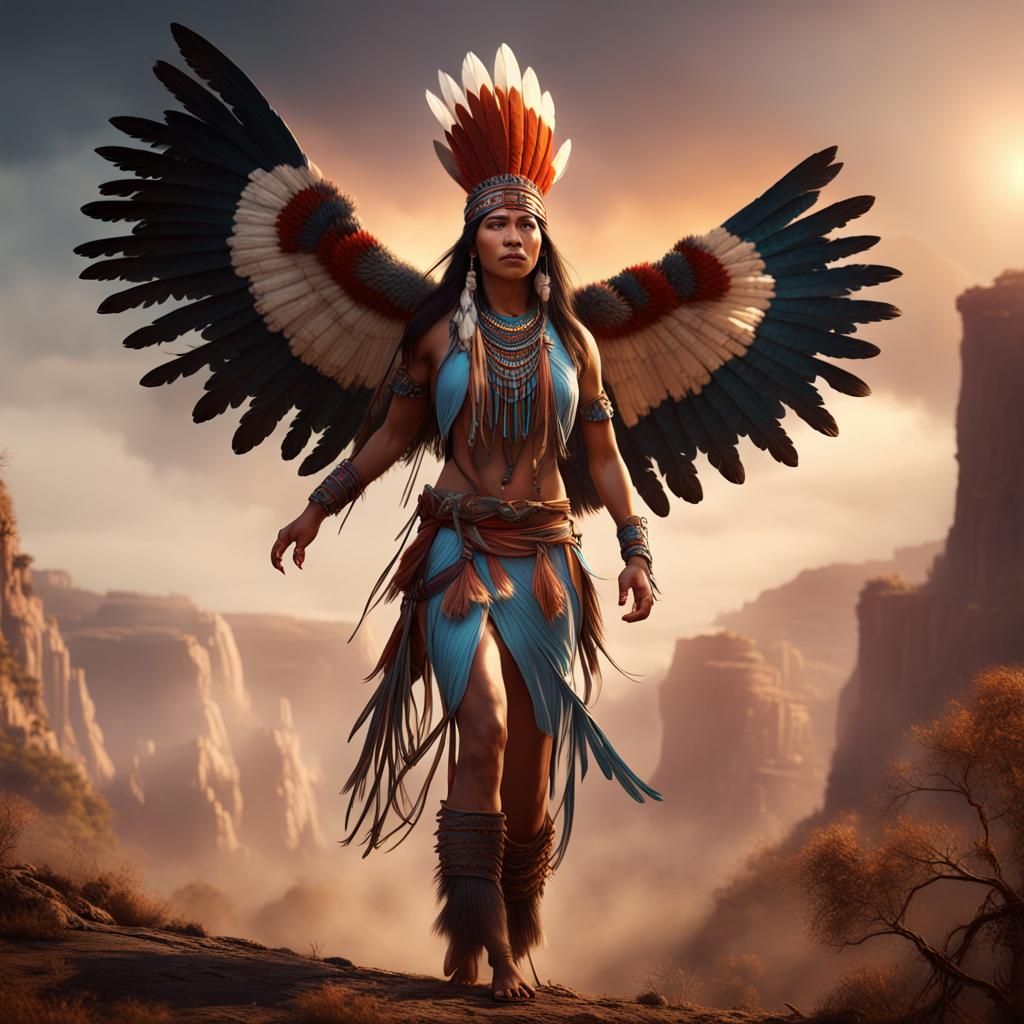 Native American Women: Strength and Grace in Digital Art