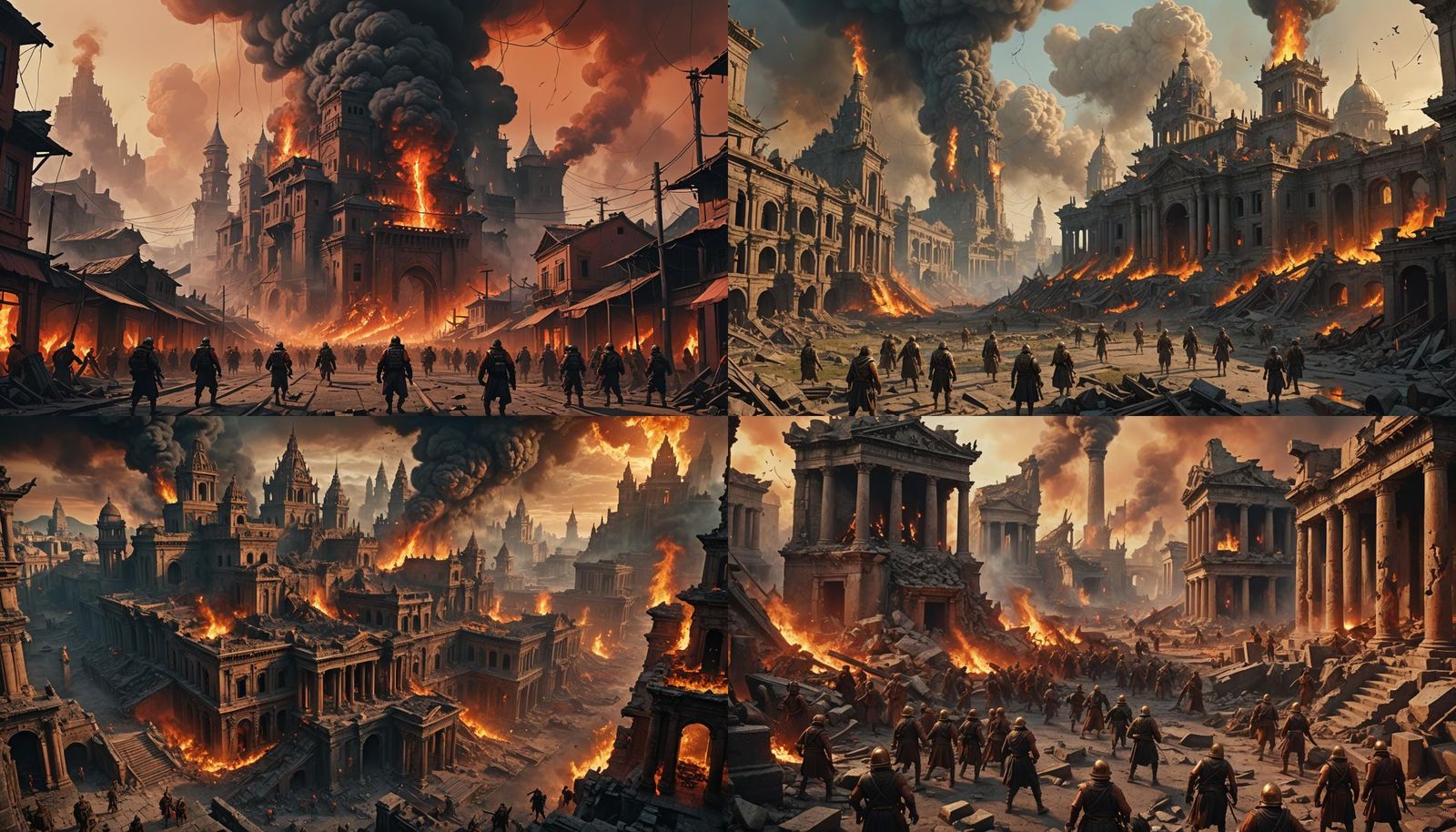 Bronze Age Collapse: Cities Ablaze in Apocalyptic Chaos