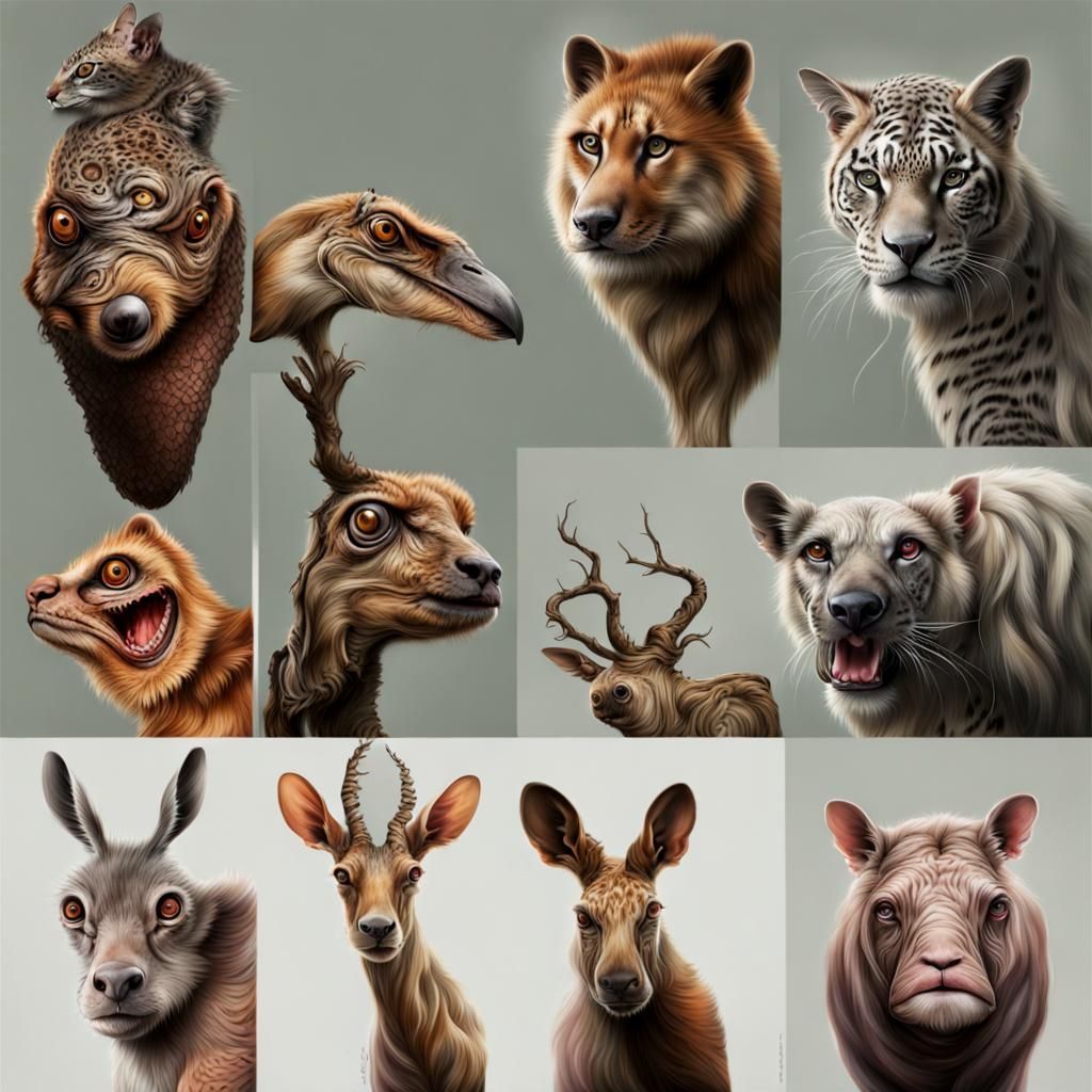 Bizarre Surreal Animal in Hyperrealistic Detail