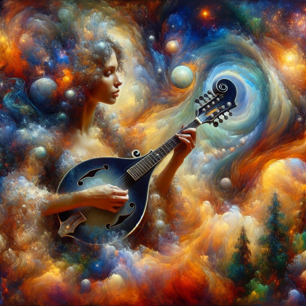 Love Transcending in Vibrant Cosmic Splendor