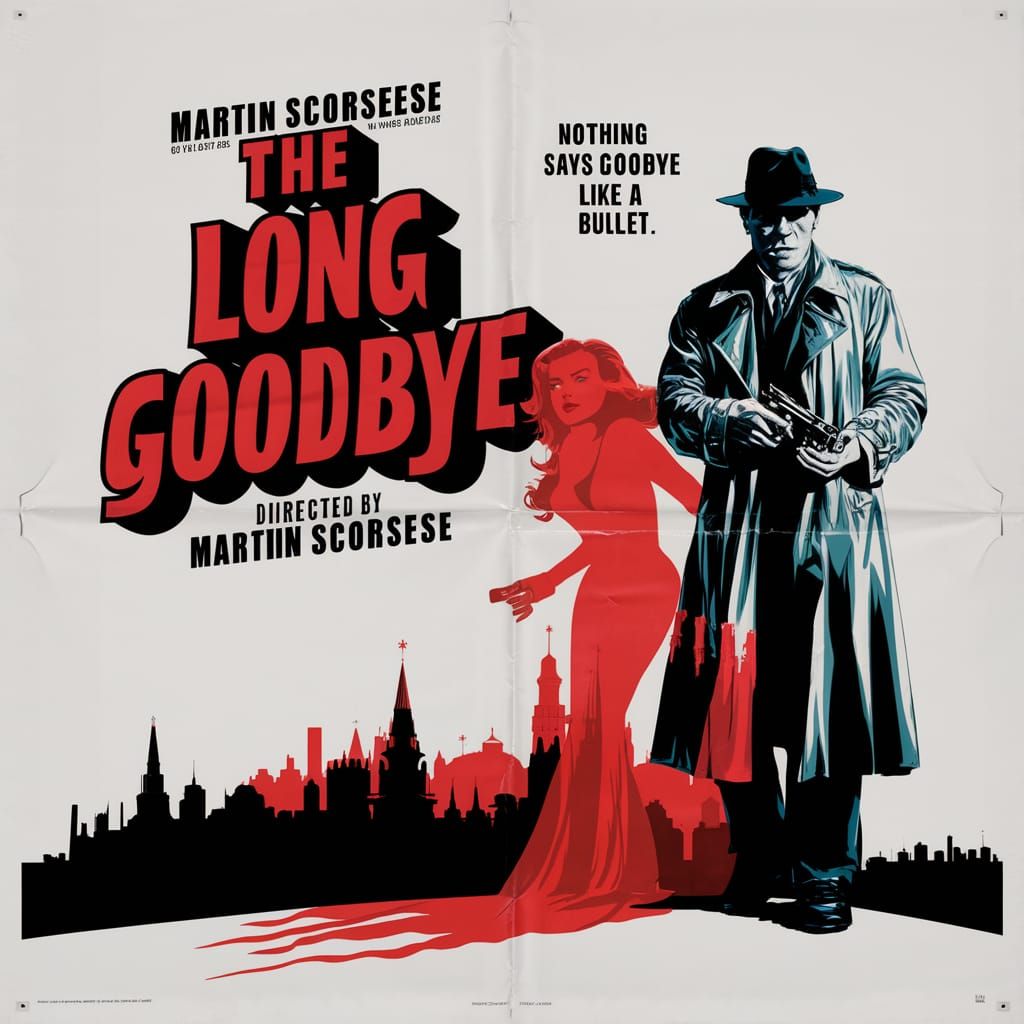 The Long Goodbye: Detective Noir Movie Poster