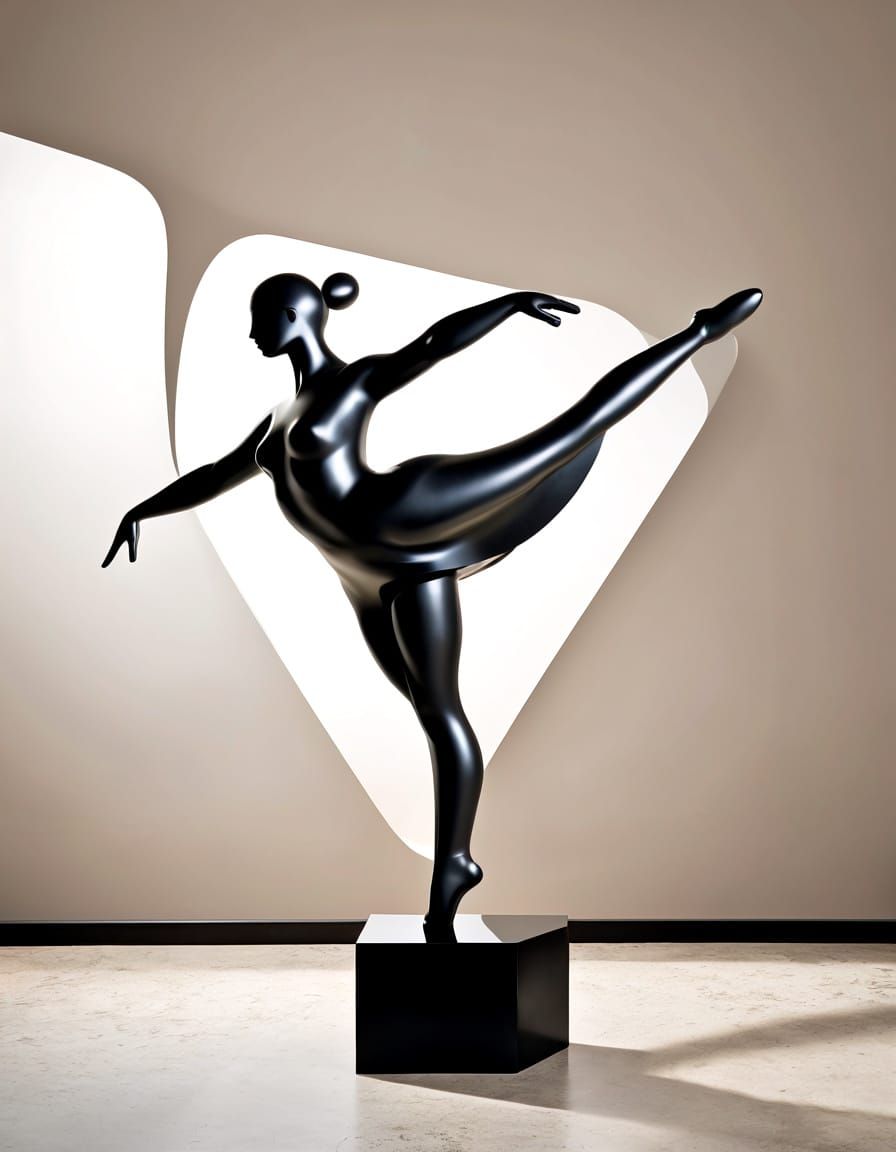 Surreal Ballerina in Geometric Abstraction
