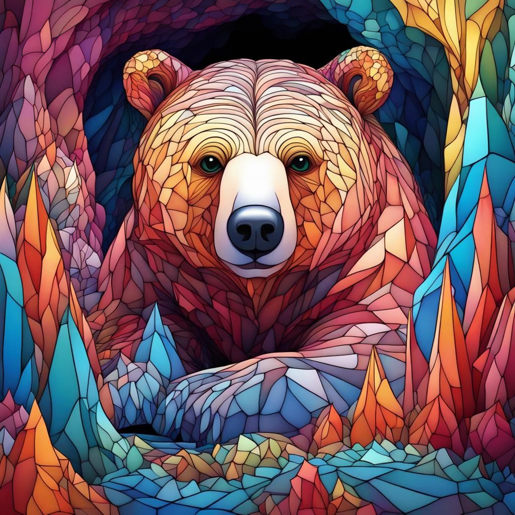 Stained Glass Bear