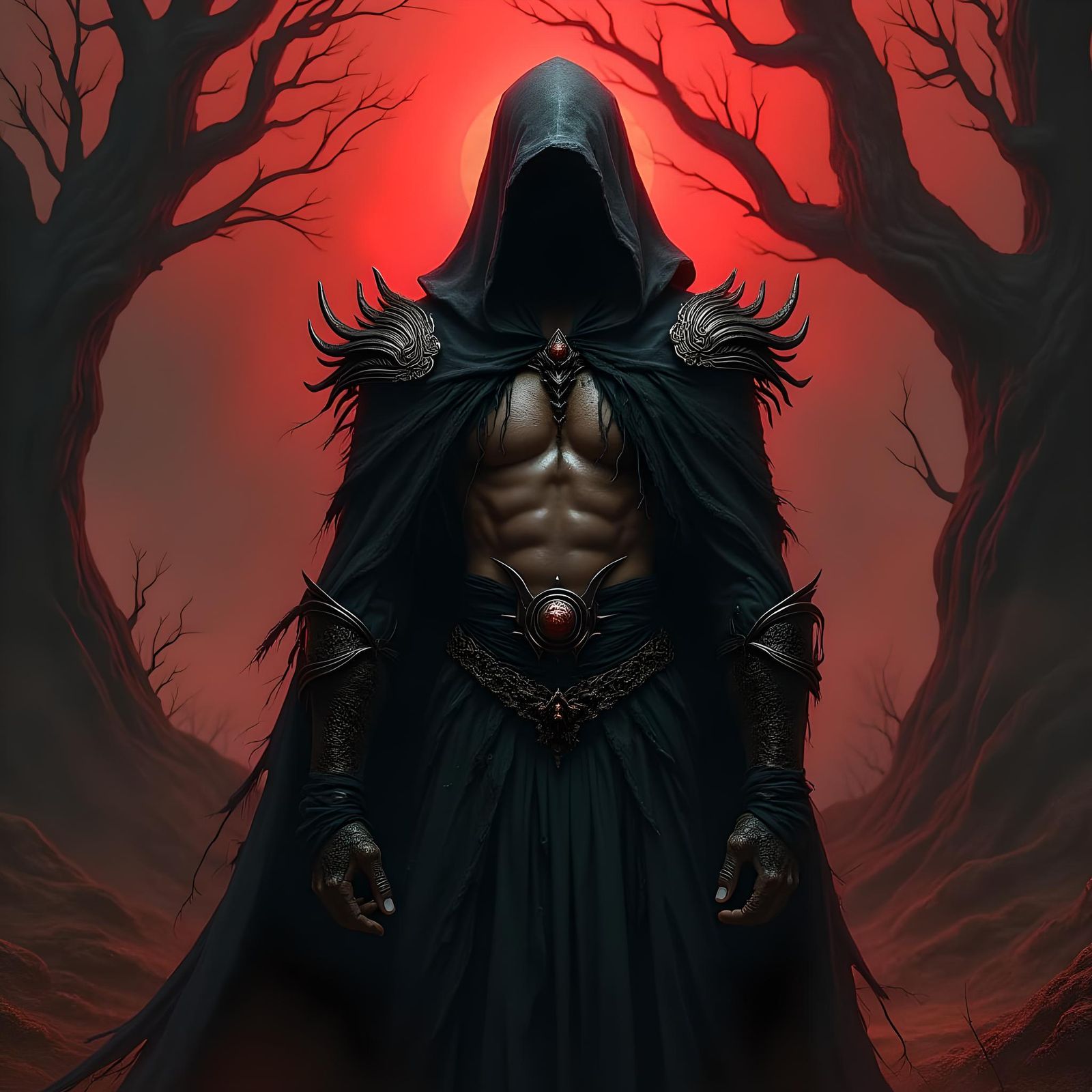 Epic Fantasy Villain in Hyperrealistic Style