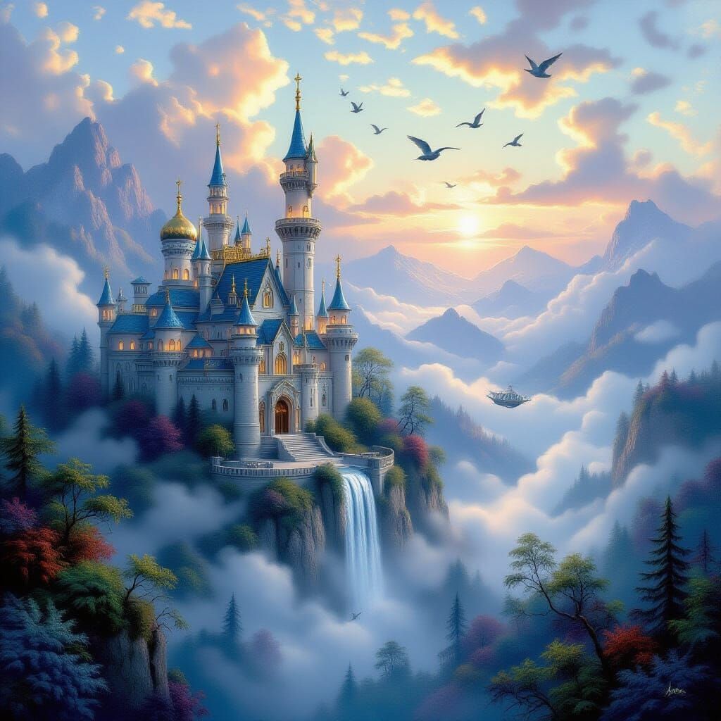 Starship Troopers Landing on Ethereal Fantasy Planet