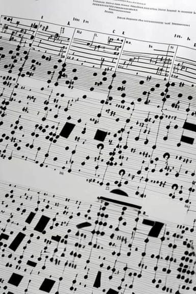 Abstract Graphic Score in Black and White