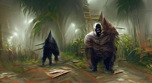 Gorilla Pyramid Head Jungle Chase