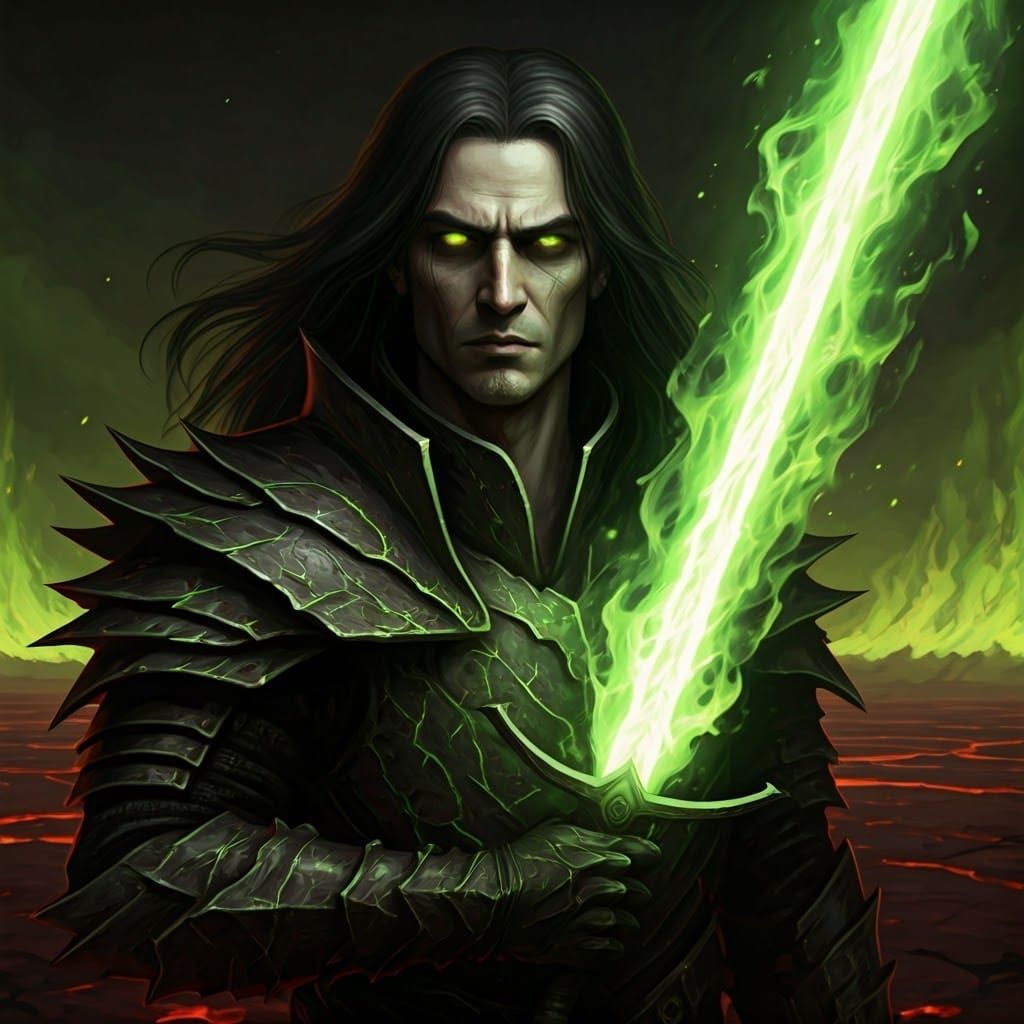 Dark Cult Leader in Fiery Hellscape