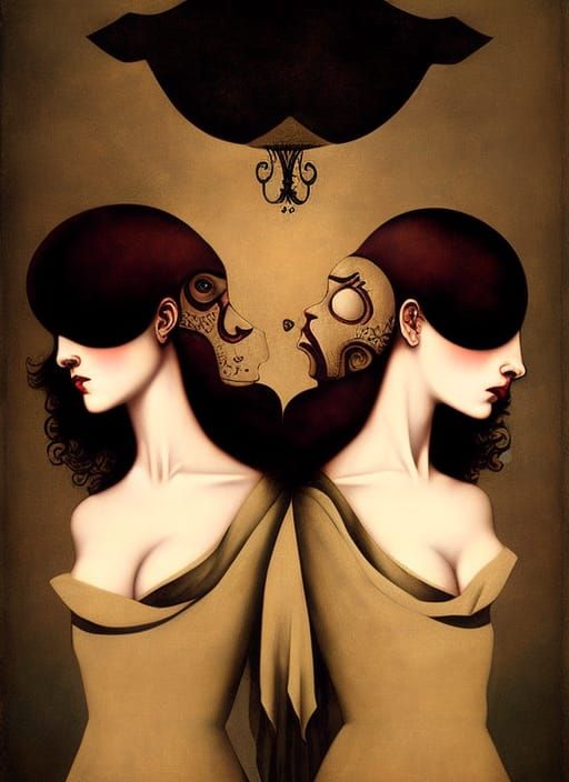 Abstract Surrealism in Tenebrism Style