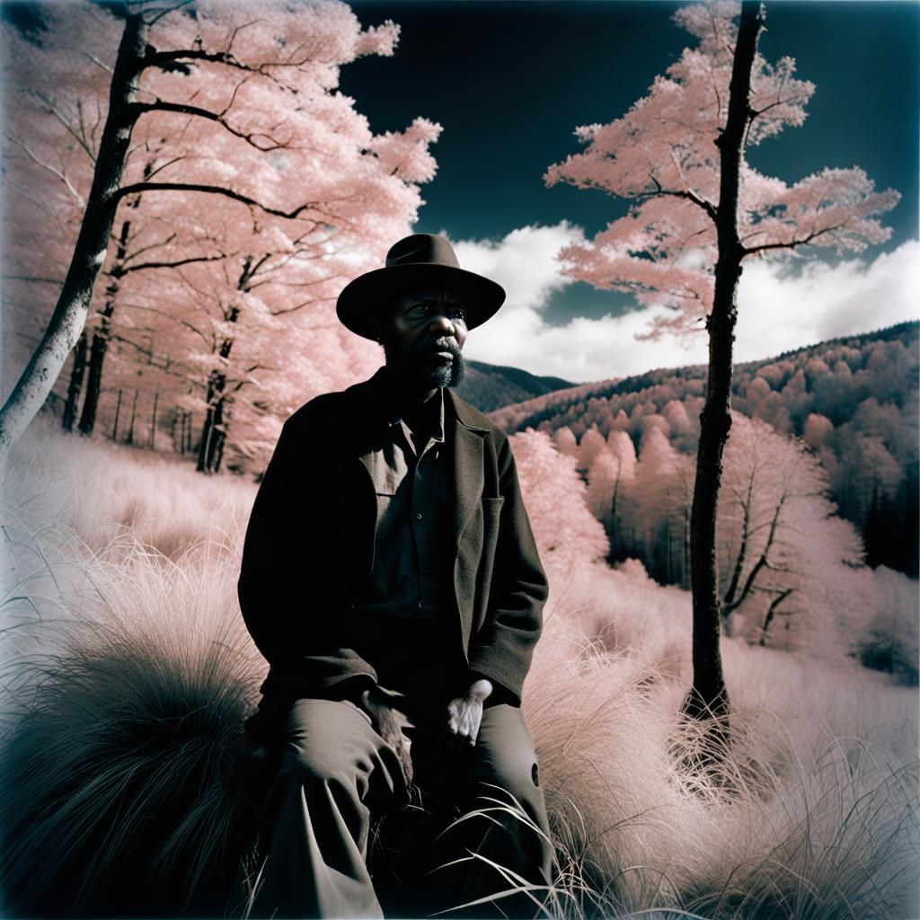 Nomad Portrait in Smoky Mountains with Infrared Effect