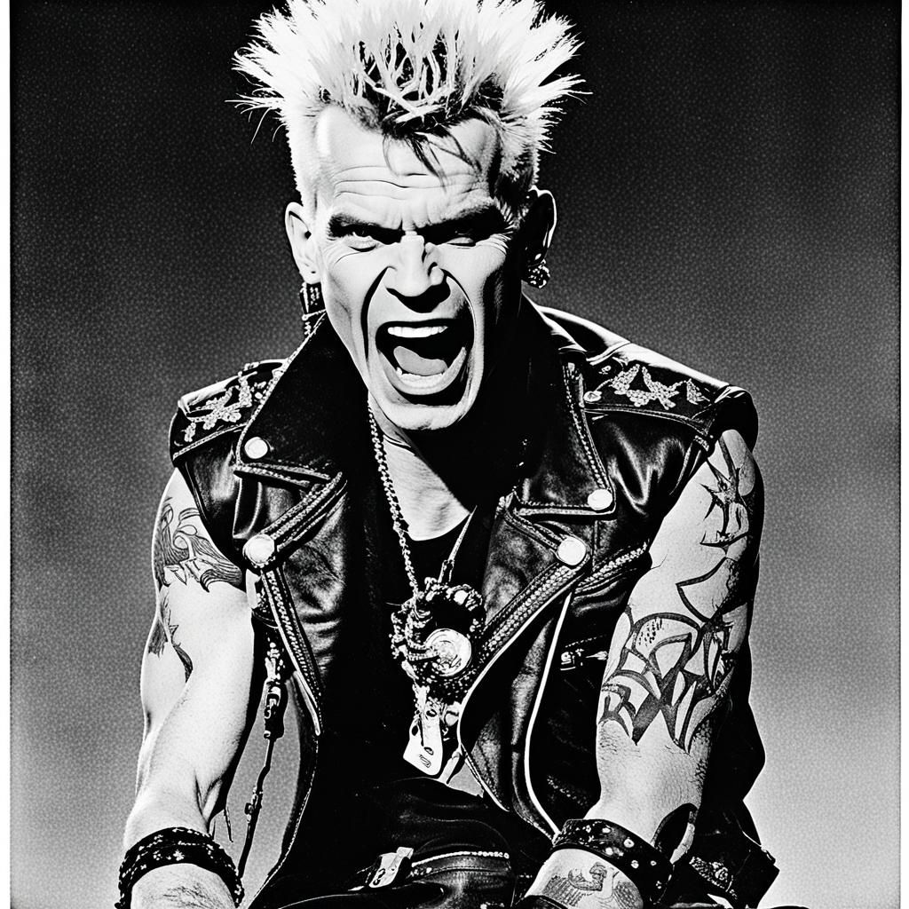Billy Idol 'Rebel Yell' Punk Music Poster