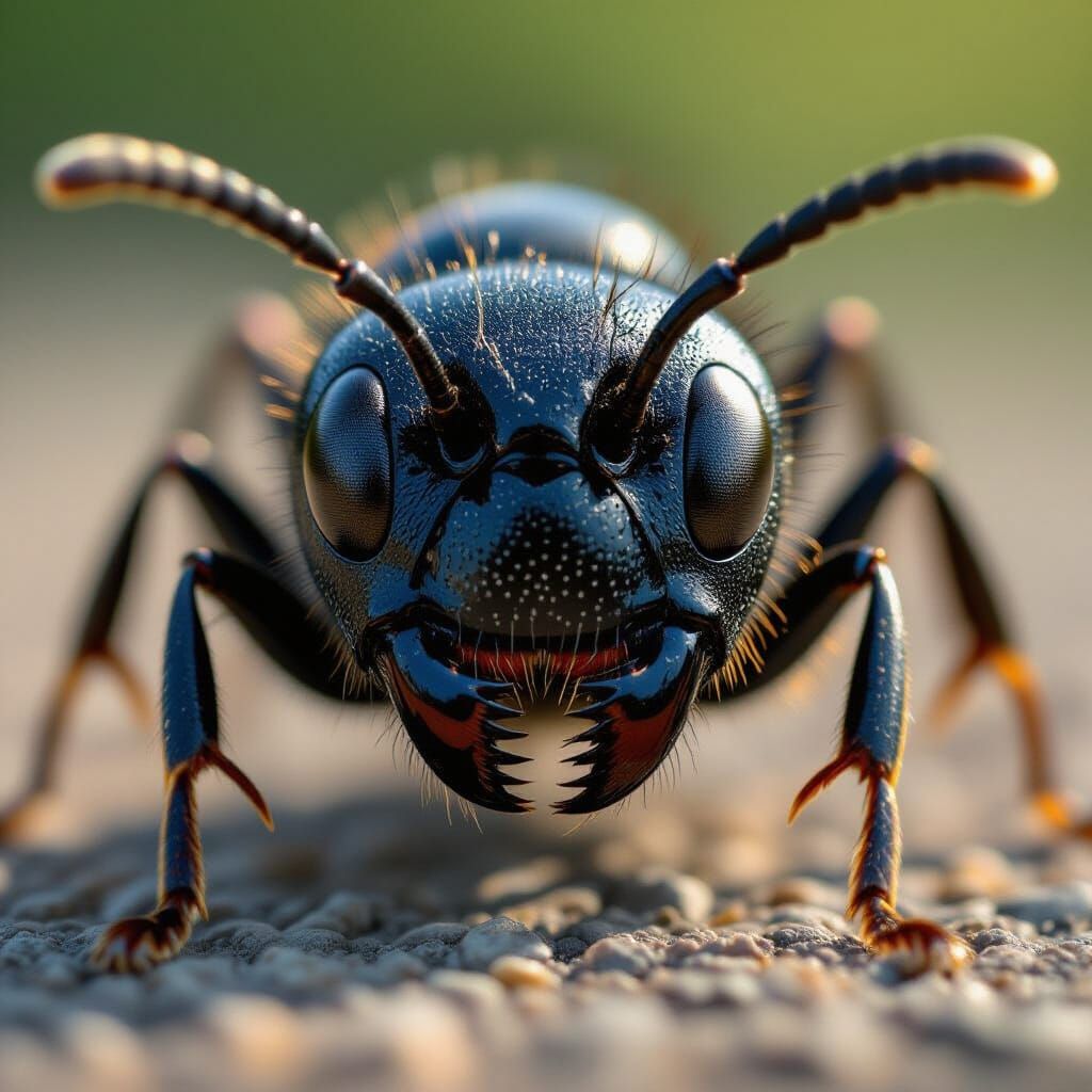 Macro Photo of an Ant with Extreme Detail