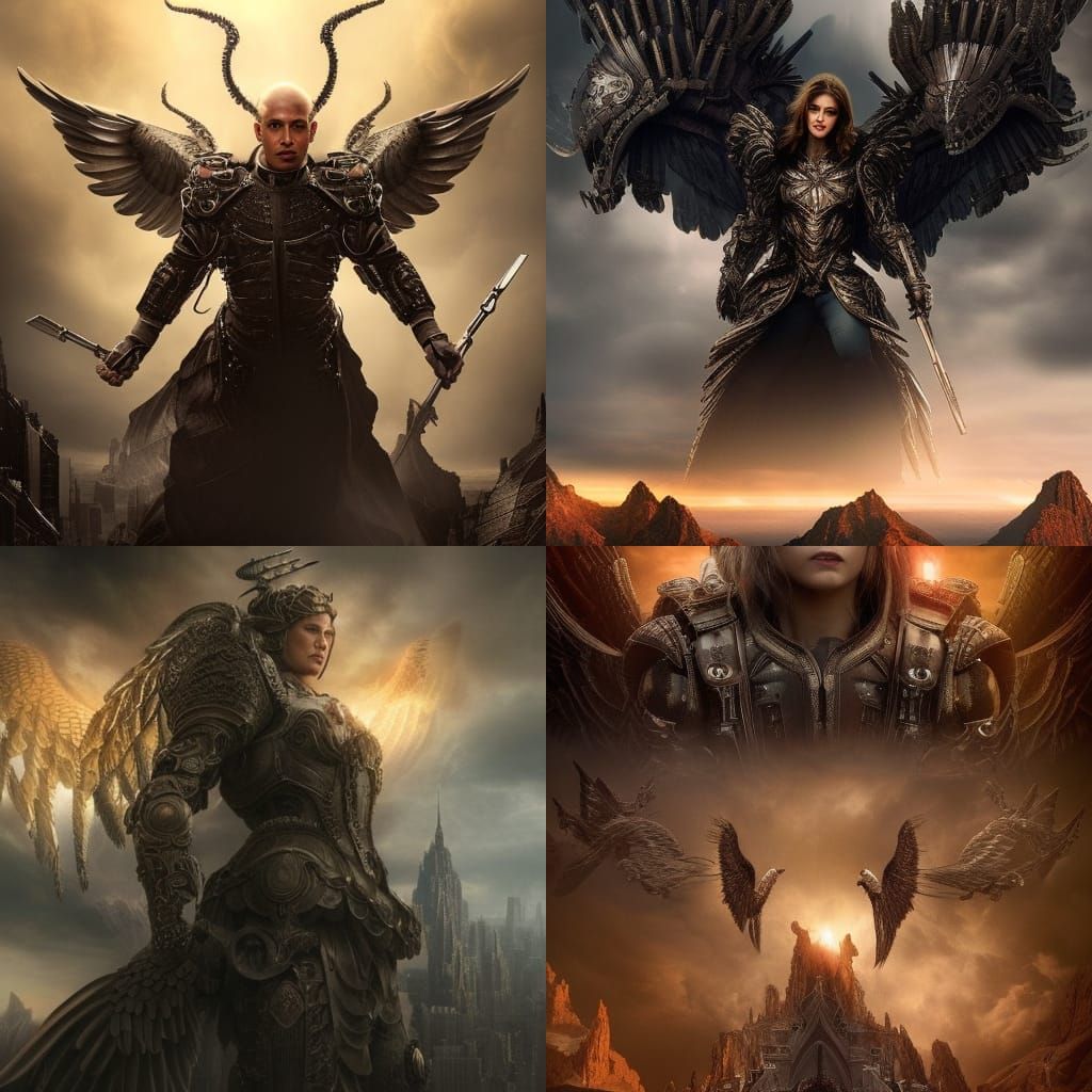 Epic Archangel Digital Matte Painting