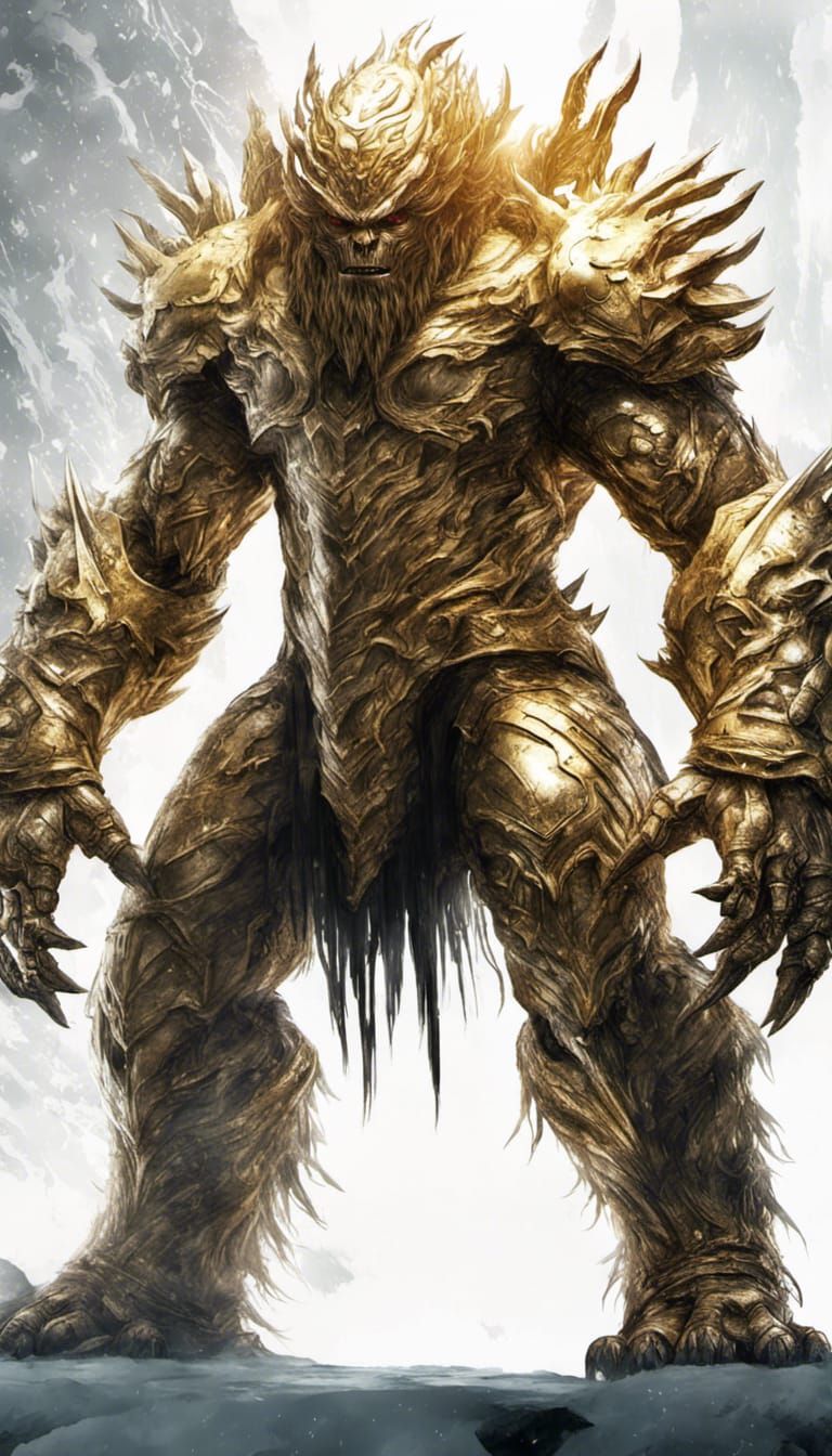 Golden armored Yeti