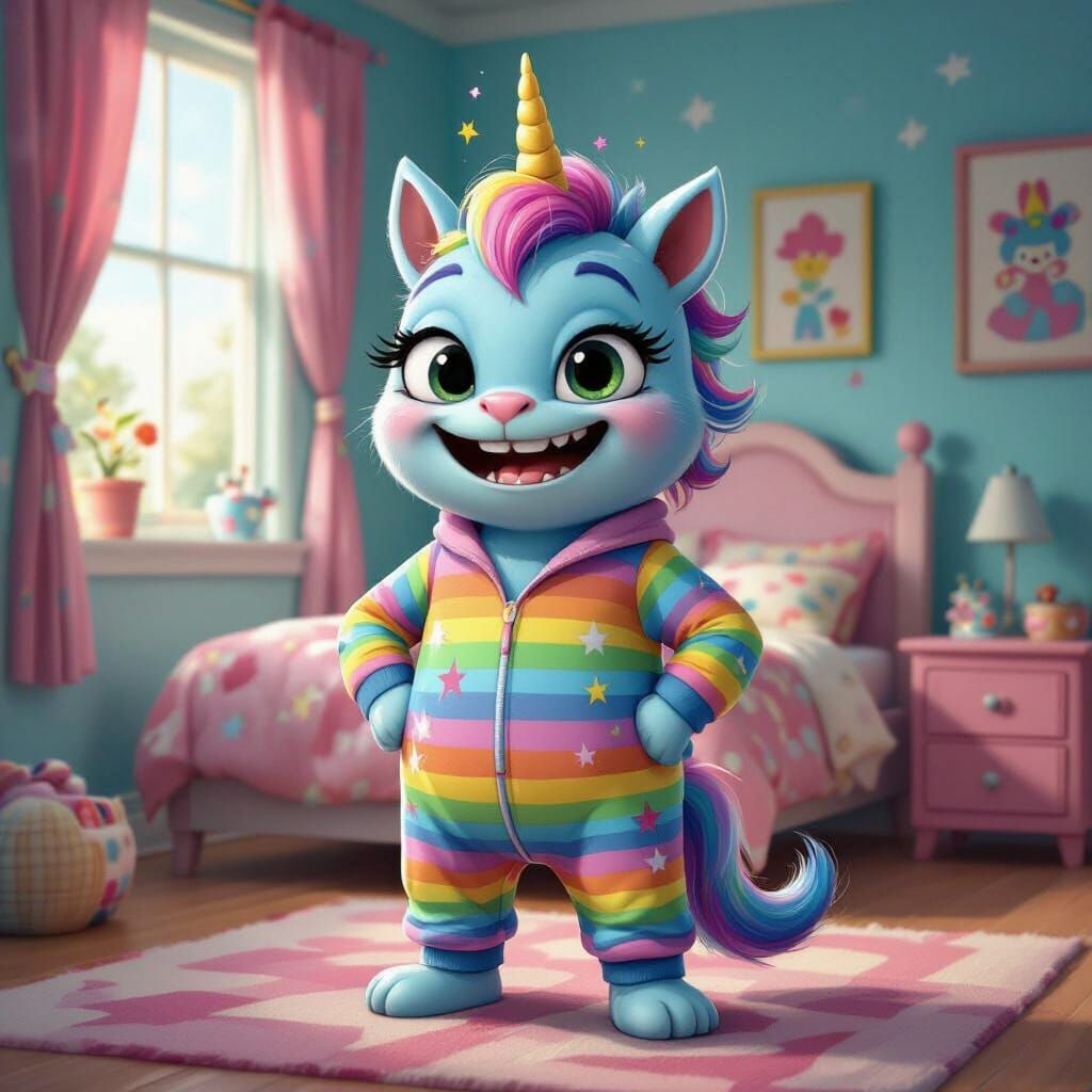 Megamind in Unicorn Pajamas, Cartoon Network Style