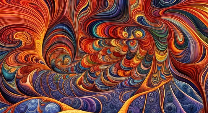 Expansive Intricate Psychedelic Photoillustration