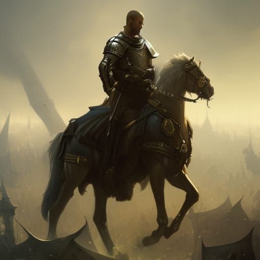 Medieval Knights with Modern Tech: Dark Fantasy Art