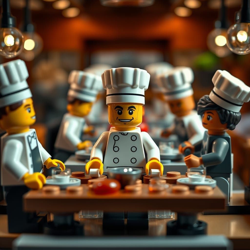 Masterchef Lego Playset: Minifigure Chefs at Work