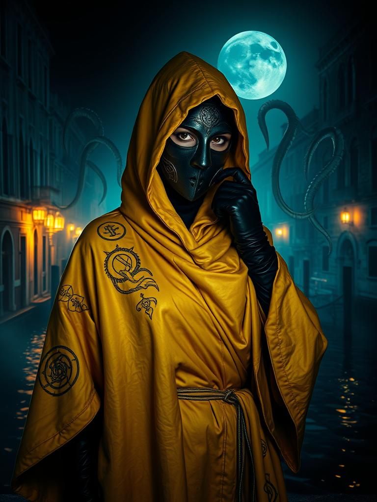 Mysterious Woman in Venice with Cthulhu Tentacles