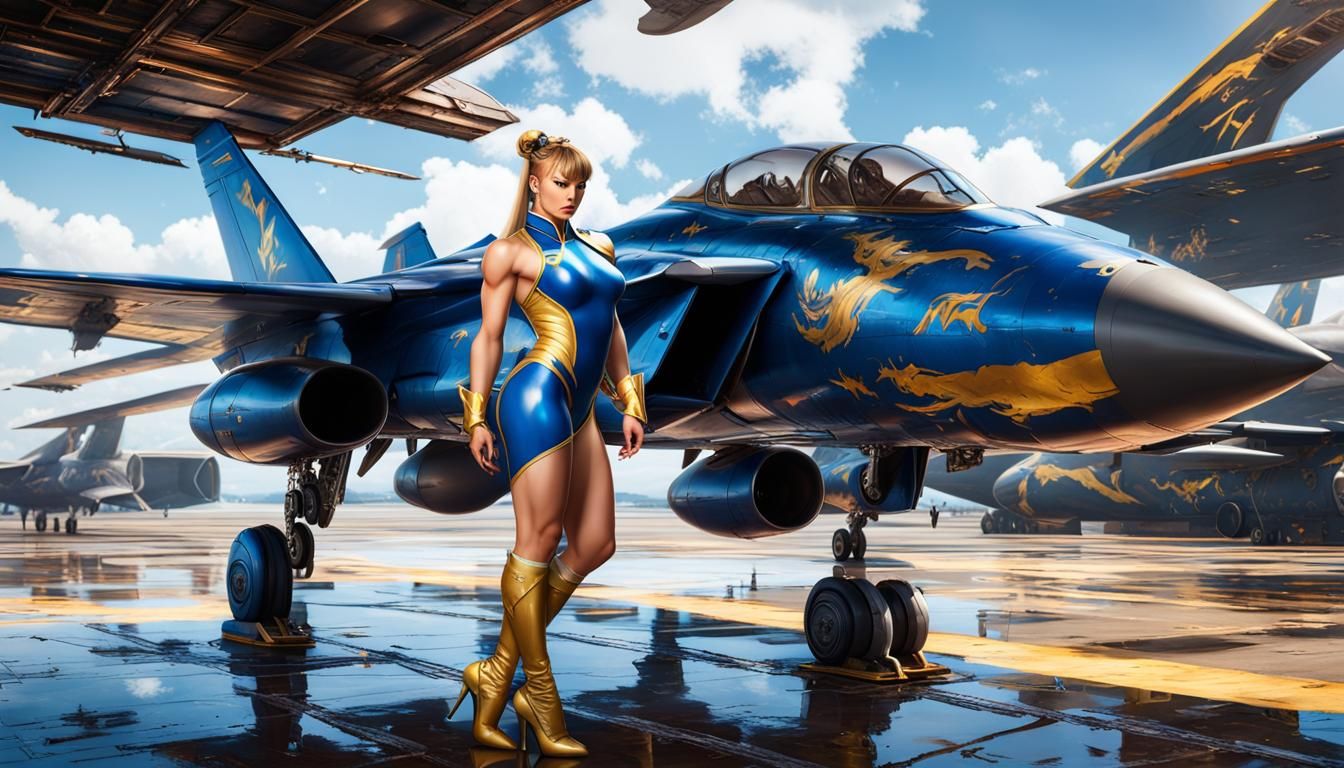 Chun-Li on Jetfighter: Dark Fantasy Concept Art