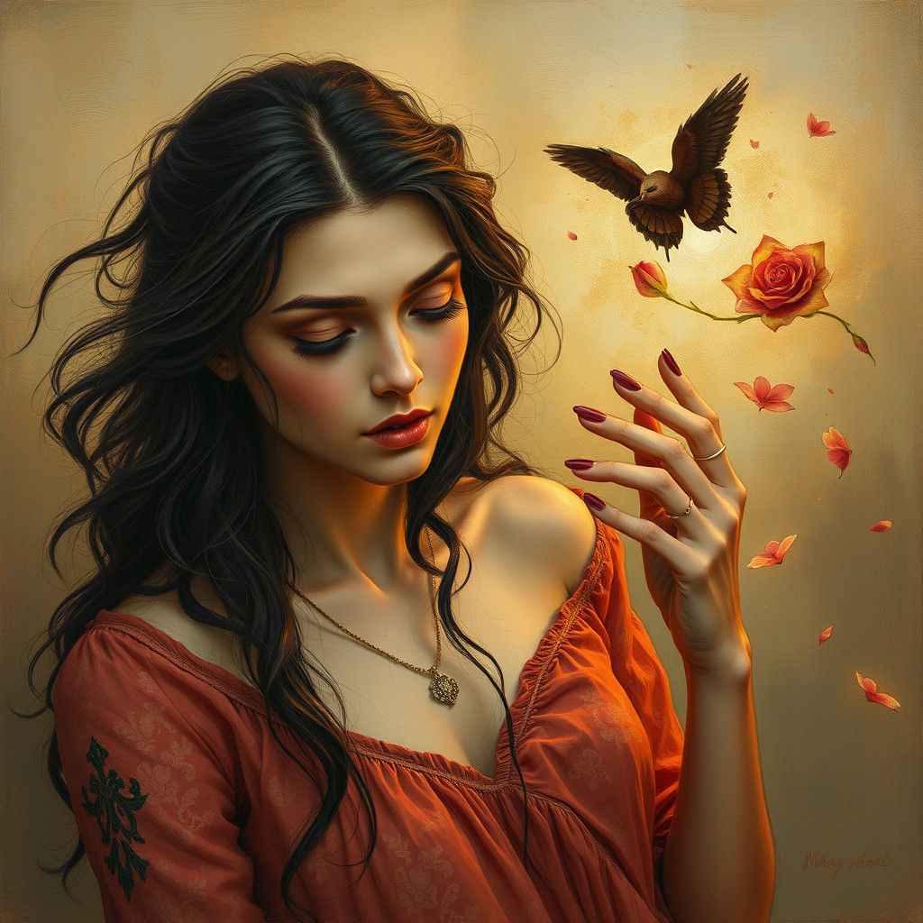 Soul Tormented Woman Teasing Her Lover in Pain