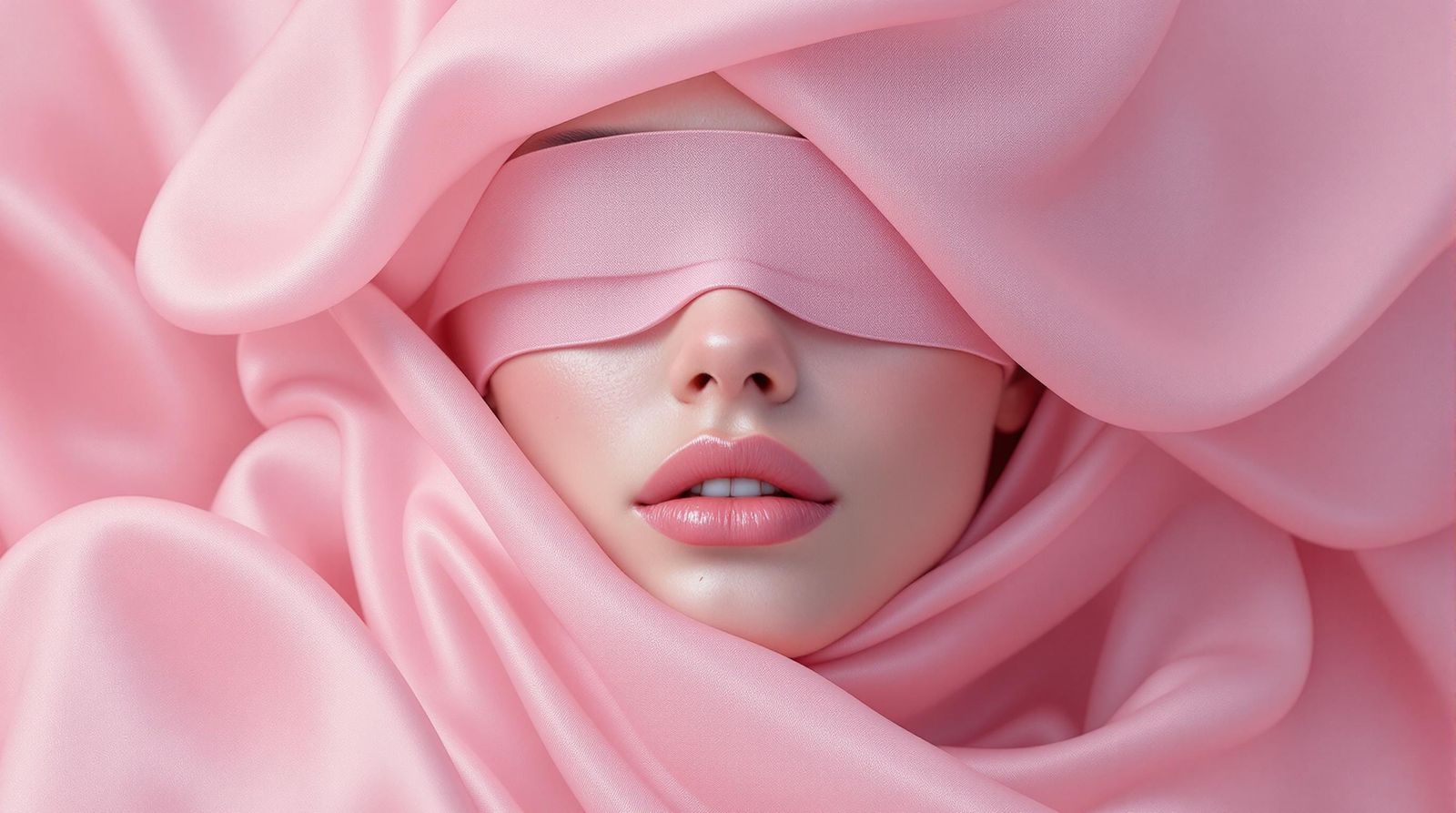 Woman in Soft Hyperrealism Portrait with Pastel Colors