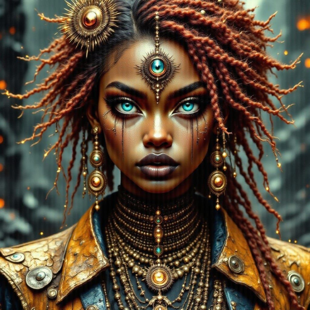 Ocular Flame Angel: A Visionary Spectacle