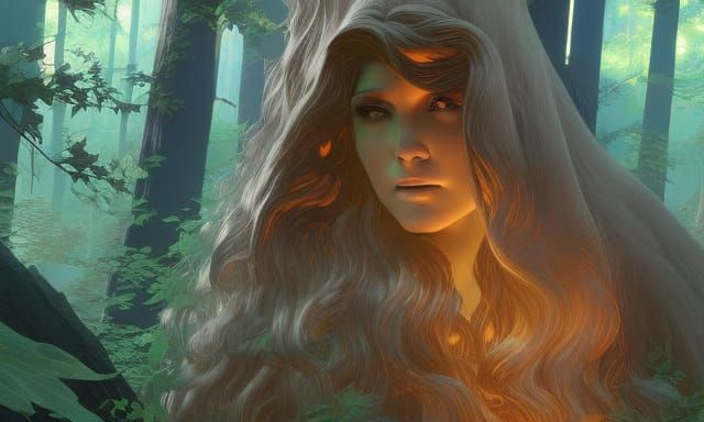 Wookiee Portrait in Moonlight, Hyperdetailed Concept Art