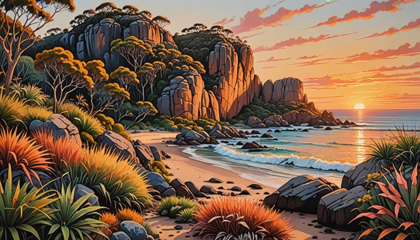 Australian Coastal Paradise in Soft Focus