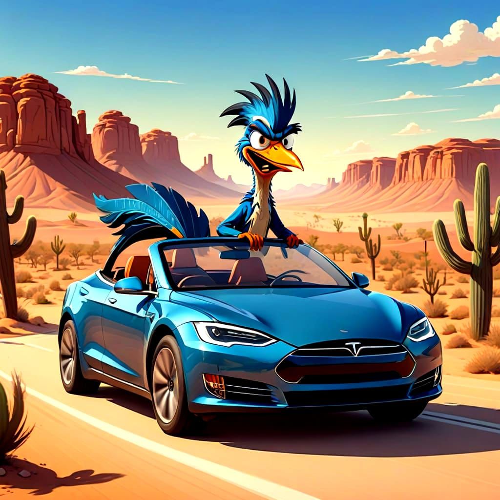Tesla Roadrunner Speedster Speeds Across the Desert