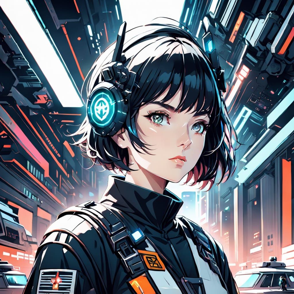 Anime scifi police officer...