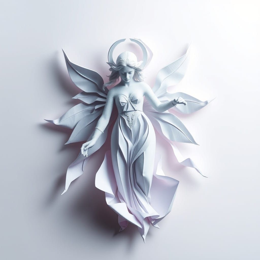 Origami Goddess in Soft Focus