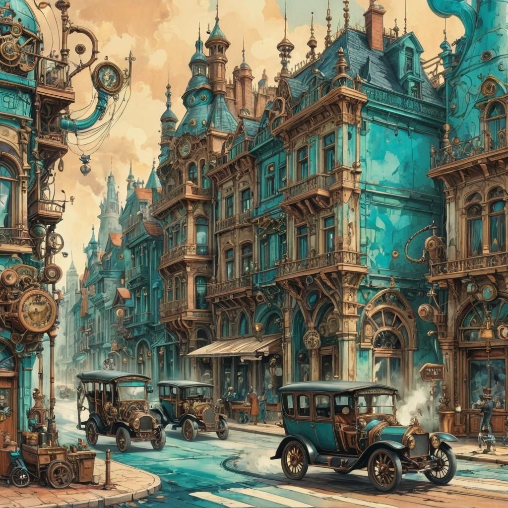 Steampunk city