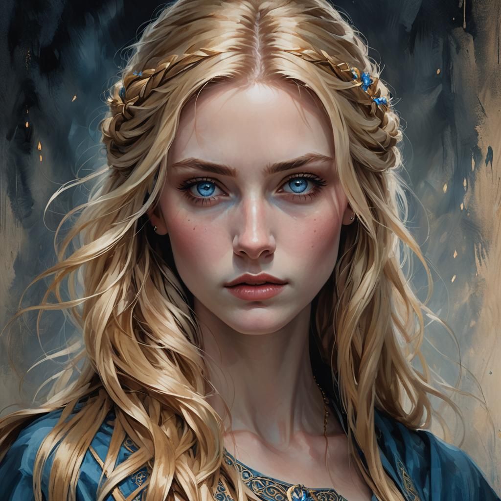 Striking Young Woman: Beauty Amidst Hardship