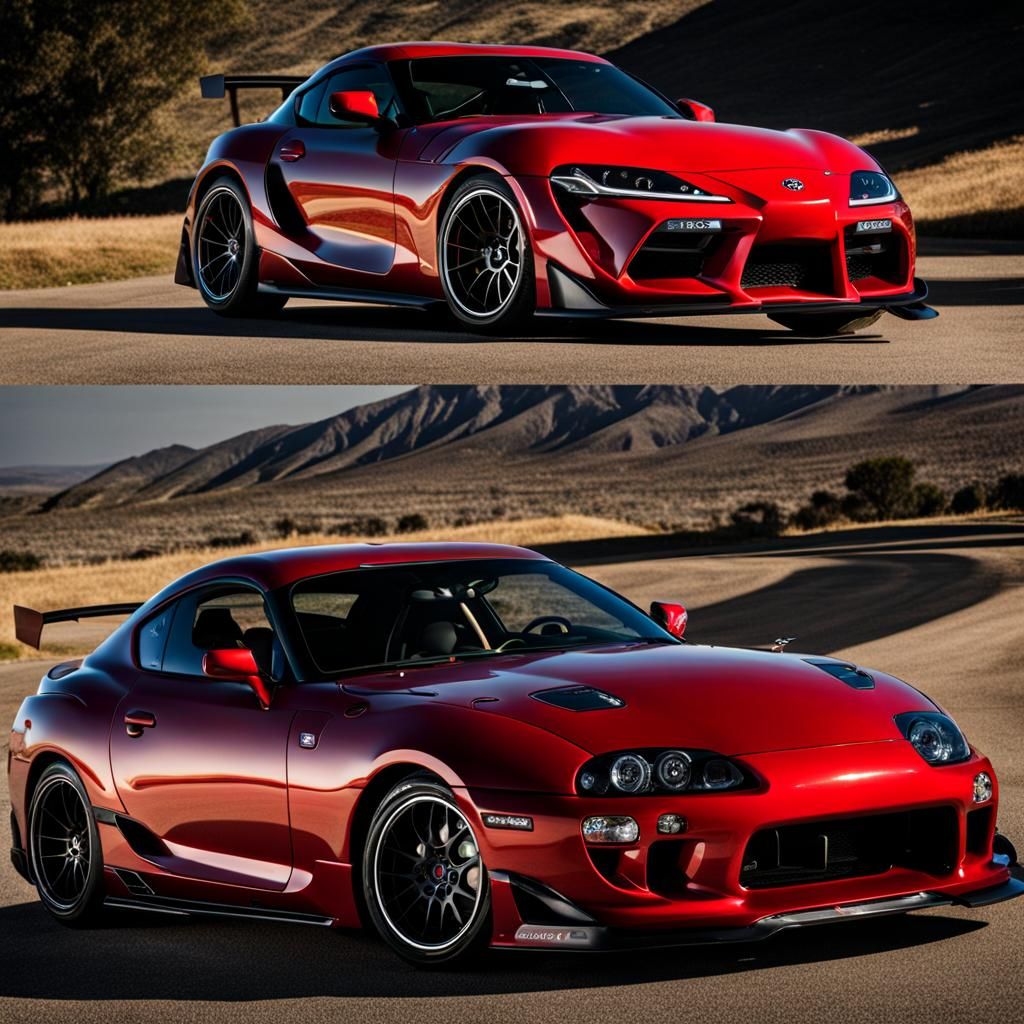 Red Toyota Supra: Classic Sports Car
