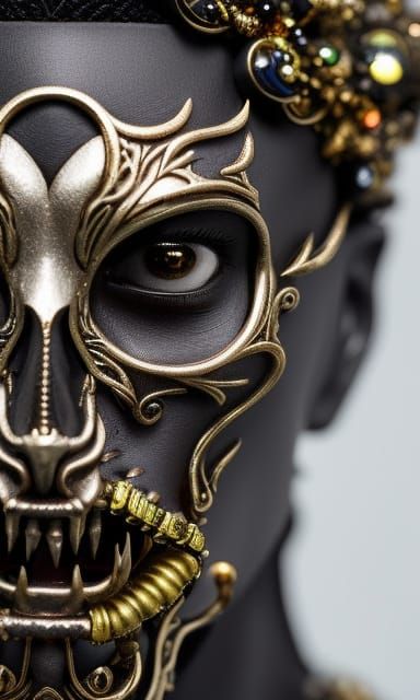 Majestic Skeleton Demon Portrait in 4K